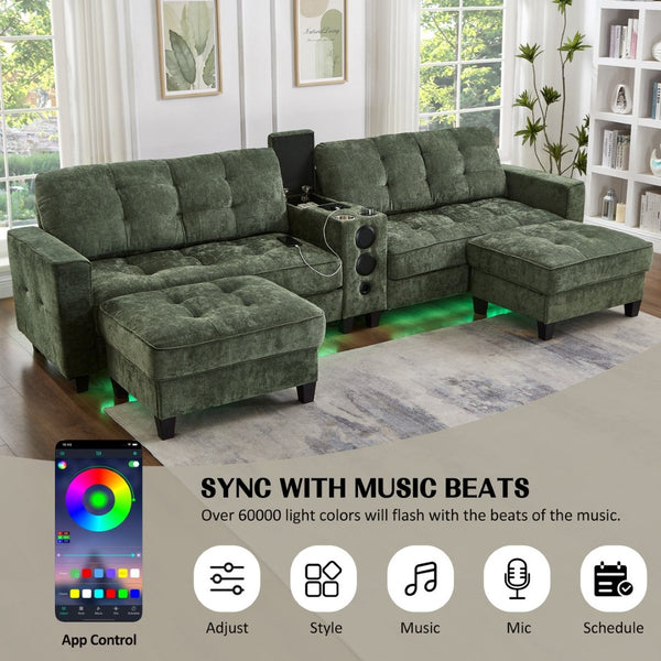 English Elm Swivel Barrel Accent Chair Chenille Tufted Round Club Seat for Living Room Lounge Green N719S002290F