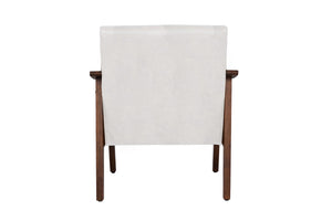 English Elm Accent Chair Mid Century Modern Wool Upholstered Wood Frame Compact Living Room Seat B089P416568