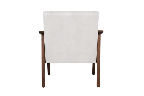 English Elm Accent Chair Mid Century Modern Wool Upholstered Wood Frame Compact Living Room Seat B089P416568