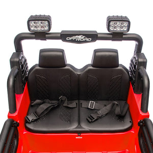 English Elm 24v Two Seater Kids Ride on Truck with Parental Remote and Four Wheel Suspension W1578P375445
