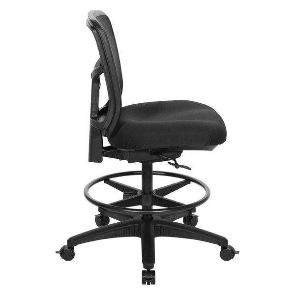 OSP Home Furnishings Progrid® Mesh Drafting Chair Ergonomic Breathable Back Lumbar Support for Standing Desks 92583-30