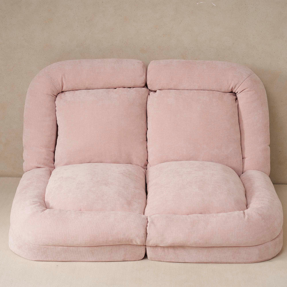 English Elm Convertible Sofa Bed In Soft Pink - Stylish And Compact Single Bed For Small Spaces & Guests W244P289259