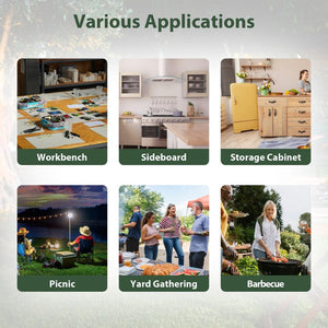 English Elm Outdoor Grill Cart – Stainless Steel Tabletop & Storage, Mobile Bbq Island With Hooks & Spice Rack W1422P212119-GIGA