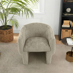 English Elm Wichita Chenille Lounge Chair with Sculpted Frame for Living Room or Bedroom B183P493699