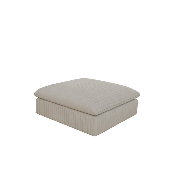 English Elm Cloud modular sofa with corduroy comfort, feather-filled deep seat, no assembly, versatile lounging options White W2824P324528