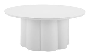 Zuo Modern Palmier Coffee Table In White - Modern Aluminum Design For Chic Living Rooms & Stylish Lounges White Aluminum 704070-zuo-modern