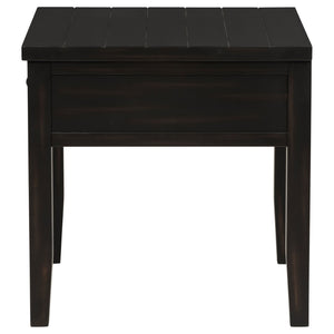English Elm Sutter Farmhouse Pine Wood Coffee and End Table Set with Louvered Drawer Storage B062S01466