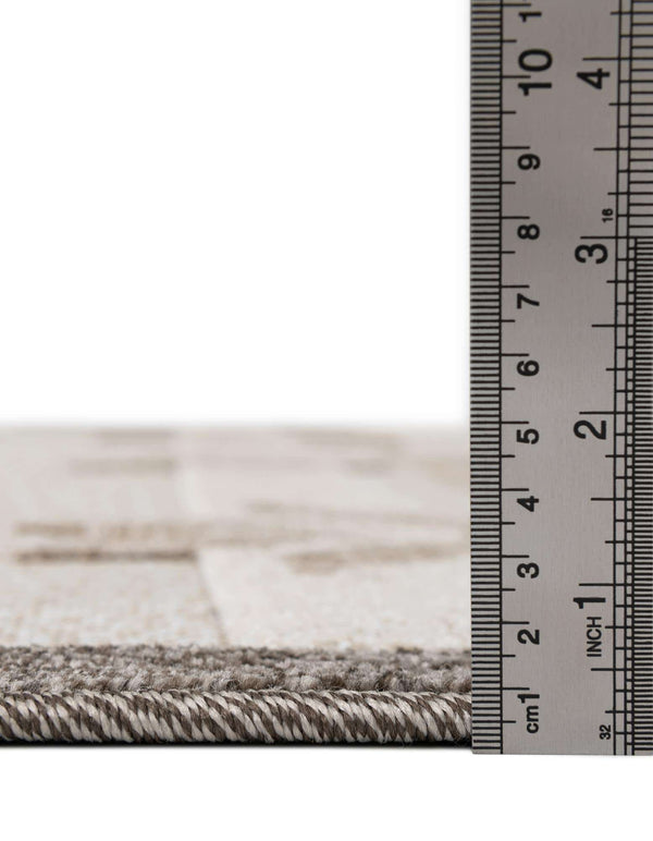 Unique Loom Outdoor Modern Albuquerque Machine Made Geometric Rug Beige, Brown/Light Brown 9' 0" x 12' 0"