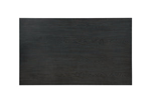 English Elm 7pc Counter Height Dining Set Weathered Gray & Beige Two-Tone 60" Table Padded Slat-Back Chairs B2741P384397