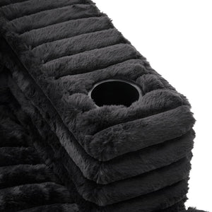 English Elm Oversized Double Chaise Lounge Sofa - Cloud Couch With Usb Ports, Cup Holders & Plush Pillows For Comfort N719S002110B-GIGA