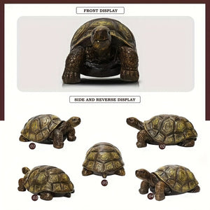 English Elm 21.3" Resin Tortoise Garden Sculpture Lifelike Shell Detail Weatherproof Patio Lawn Decor W5709P460847