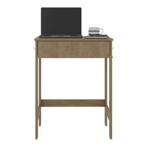 English Elm Hills Oak Computer Desk with 2 Side Shelves, Spacious Worksurface, Kronos Ash Finish, Compact Durable Design B070P368096