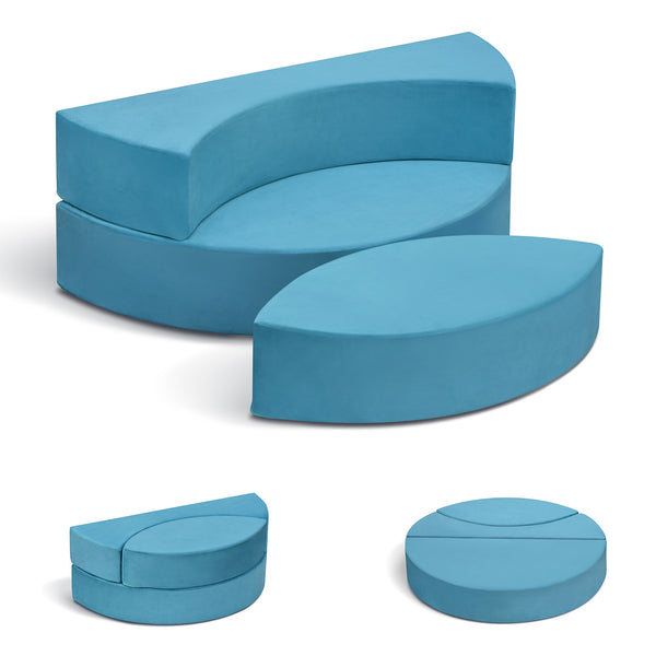 English Elm Kids Sofa Bed - Versatile Modular Couch For Playrooms, Convertible Sleeper, Cushions & Ball Pit W1889P337612