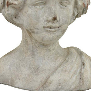 English Elm Accent Terracotta Female Bust Planter Italian Classical Sculpture for Shelf or Patio B056P412618