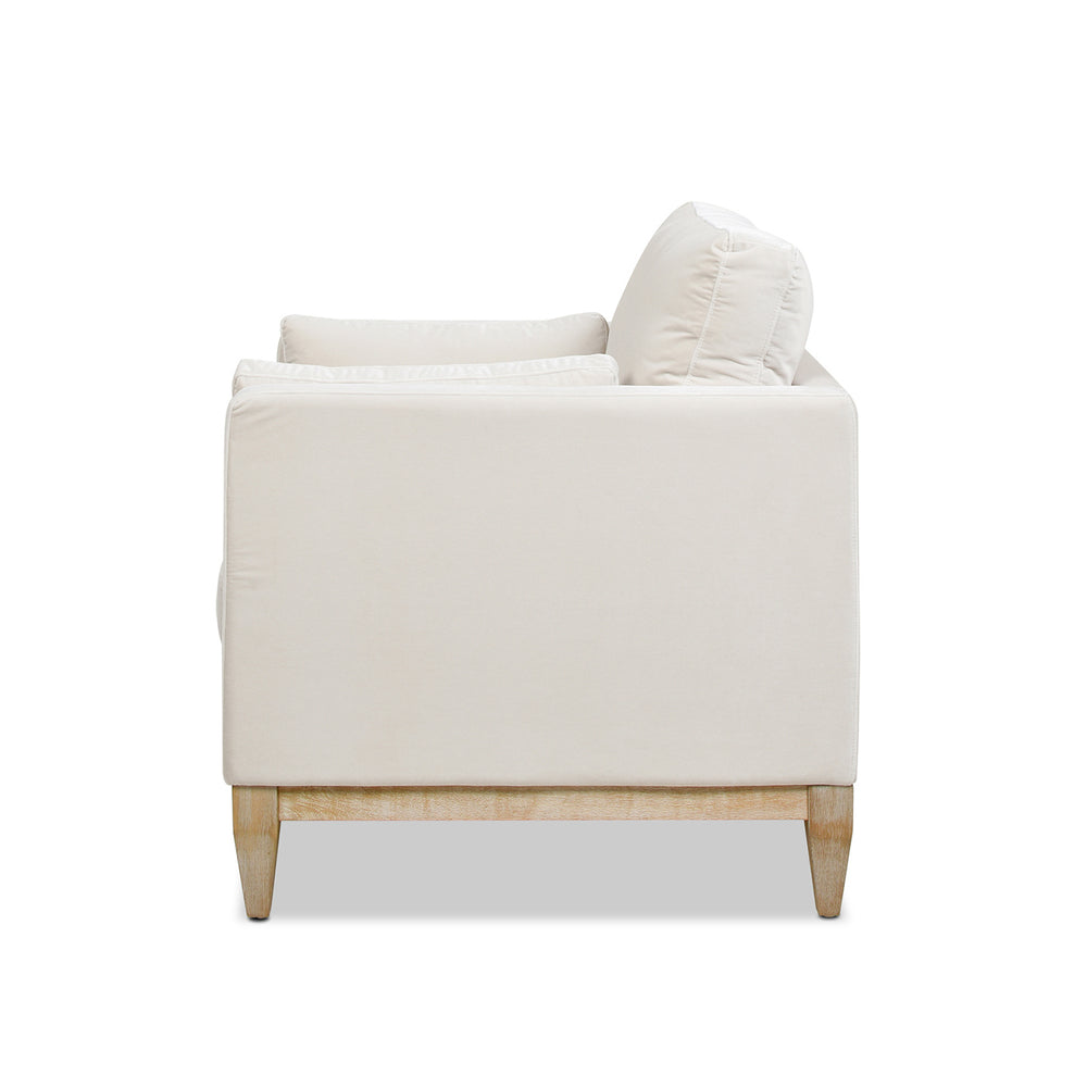 English Elm Jennifer Taylor Home - Knox 36" Modern Farmhouse Arm Chair In French Beige Velvet - Cozy, Durable Comfort For Any Space B2719P238329
