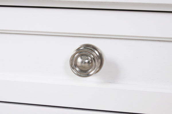 English Elm Meade Contemporary 5-Drawer Chest with Felt-Lined Top, Dovetail Construction & Wood Feet for Style White 39.5 L x 53 W x 20.5 H B078P301541