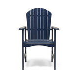 Christopher Knight Home® Noble House Outdoor Weather Resistant Acacia Wood Adirondack Dining Chairs (Set Of 2), Blue Navy Finish