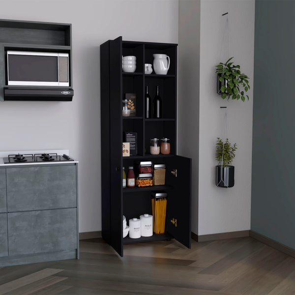 English Elm Riner 67" Tall 5-Tier Engineered Wood Storage Cabinet with 2 Doors, 8 Shelves & Slim Modern Design B097P199735
