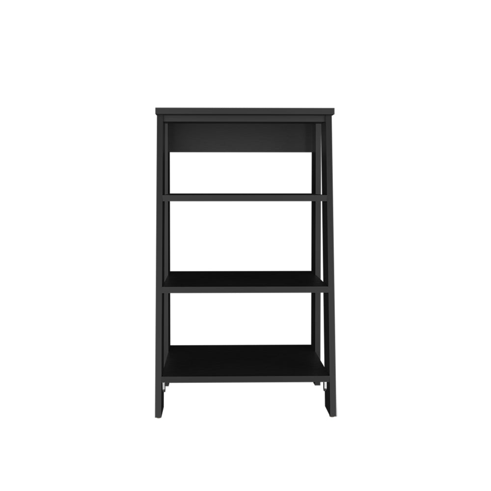 English Elm Bathroom Shelf Artesia Black - Multi-Level Engineered Wood Storage Tower, Tall Top Shelf for Vases and Towels (34.65"x18.5") B092P238722