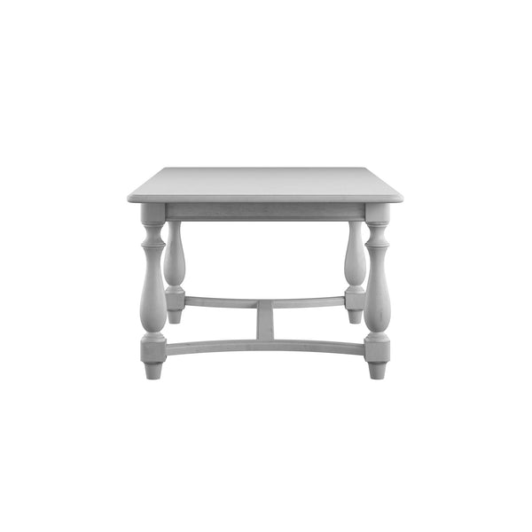 English Elm Wallace & Bay - Gray Coastal Dining Table in Oyster Shell Finish — 82" Solid Wood, Low-Maintenance, Elegant Family Centerpiece B361P384438