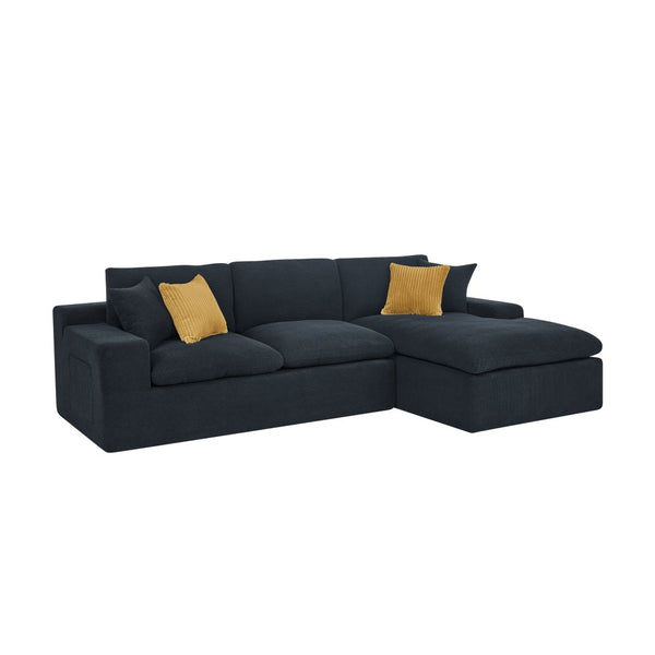 English Elm Cloud Sectional Sofa High Density Foam Deep Seat Modern Living Room Couch W5568S00002