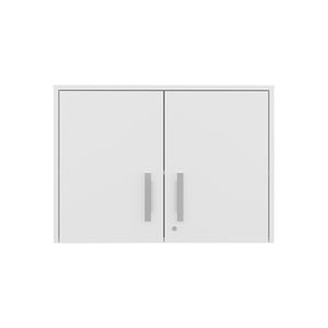 English Elm Sideways Floating Wall Cabinet Two Doors Four Shelves Minimalist Kitchen Storage B200P484464