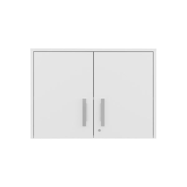 English Elm Sideways Floating Wall Cabinet Two Doors Four Shelves Minimalist Kitchen Storage B200P484464