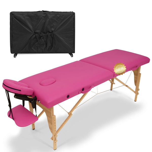 English Elm Massage Table Portable Spa Bed With Carrying Case | Adjustable Height, Soft Foam, Easy Setup B205P203814