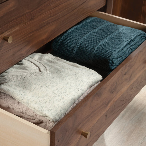 English Elm 4-Drawer Chest In Warm Brown Finish – Stylish Storage Solution For Bedroom Or Guest Space, Easy Setup! B356P402806