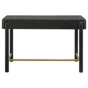 English Elm Anser Modern Coastal 2-Drawer Vanity Desk in Black with Aged Brass Hardware and Rounded Legs — Stylish Console Storage B062P299883
