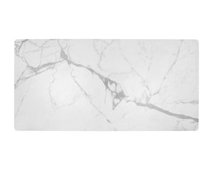 Sunpan Queens 78.75" Mid-Century Modern Dining Table with Elegant Ceramic Top & Sturdy Rubberwood Legs