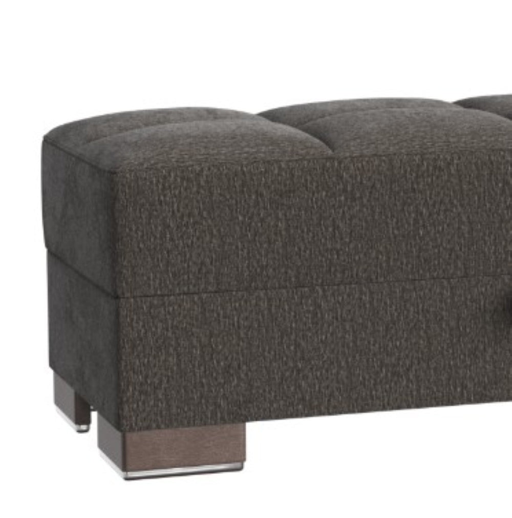 English Elm Primenest Skyhaven Ottoman With Storage - Stylish Grey Chenille, Compact Design For Modern Spaces B030P280962-GIGA