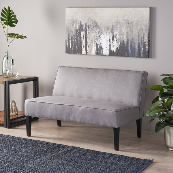 English Elm 50'' Linen Upholstered Loveseat Solid Wood Frame Modern Seating for Small Spaces N771P376540D