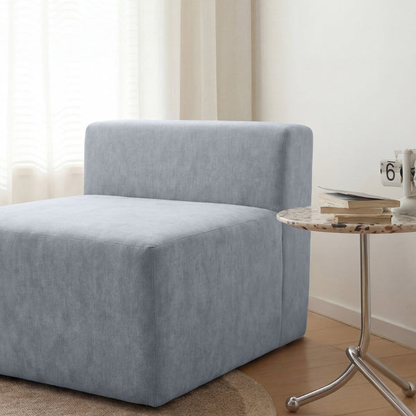 English Elm Cube Velvet Lounge Chair Dense Foam Compact Seat for Bedroom or Studio Apartment W3670P355744