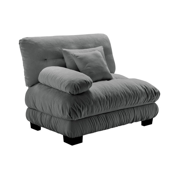 English Elm 27 Modular Left Arm Chenille Sofa Section with Solid Wood Frame for Living Room W714P253480