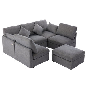 English Elm Swivel Barrel Accent Chair Chenille Tufted Round Club Seat for Living Room Lounge N719S002130E