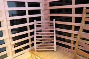 English Elm Sauna Slatted Wood Backrest Ergonomic Spine Support for Finnish Spa Bench Relaxation W5530P454245