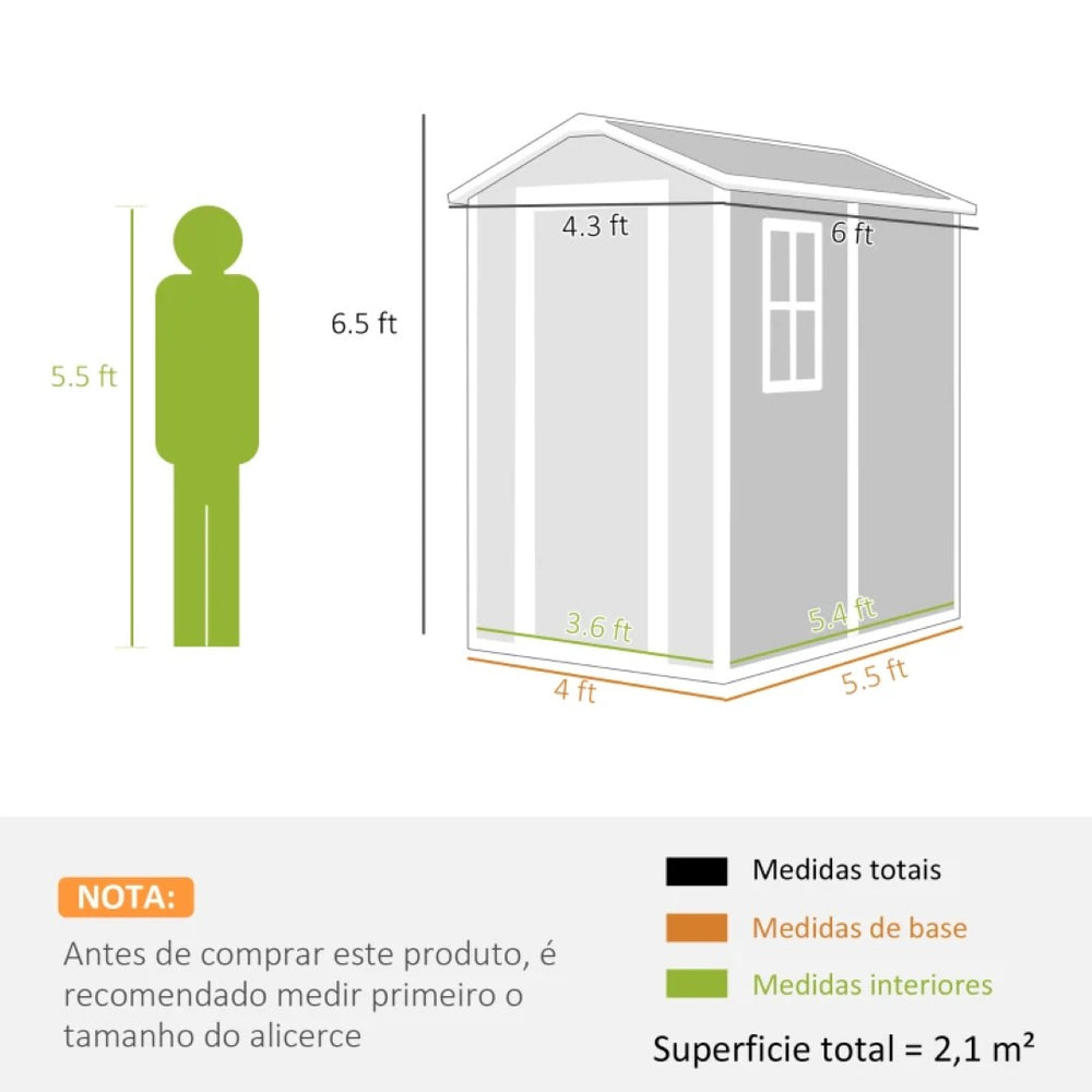 English Elm Outdoor Polypropylene Storage Shed with Cottage Paneling Peaked Roof and Lockable Doors T3971S00197