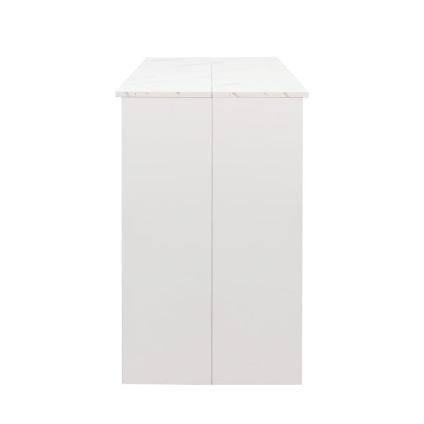 English Elm Multifunctional Extendable Console Table up to 118.5" — Space-Saving Modern Desk to Dining Table (99) W331P250559