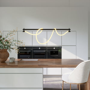 Zuo Modern Adder Ceiling Lamp - Sleek Modern Design With Flexible Led Tube For Stylish Home And Office Lighting Black Steel,Silicone 56167-zuo-modern