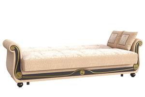 English Elm PrimeNest Timberline Collection Upholstered Convertible Sofabed with Storage Chenille Fabric, Space-Saving Comfort and Durable Craftsmanship Beige B030P286548