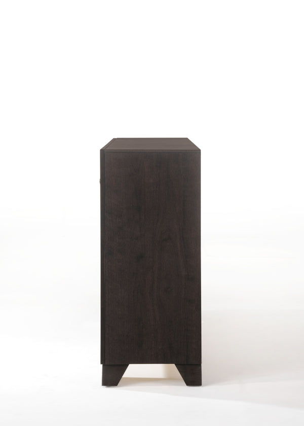 English Elm Madison Sleek Espresso Finish Dresser with Modern Minimalist Frame, Wooden Legs and Smooth Drawers Espresso 60 L x 20 W x 42 H B2726P257346