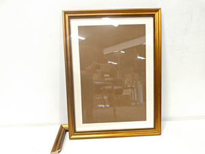 English Elm 18x24 Solid Wood Picture Frame with Replaceable Canvas, Acrylic Glass, Sturdy Backboard for Elegant Wall Decor Gold T3976P383244