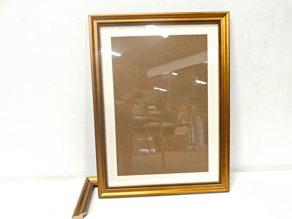 English Elm 18x24 Solid Wood Picture Frame with Replaceable Canvas, Acrylic Glass, Sturdy Backboard for Elegant Wall Decor Gold T3976P383244