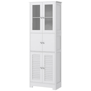 English Elm Foyer Beadboard Floor Cabinet with Drawers White Farmhouse Storage for Entryway Bath T3971P466327