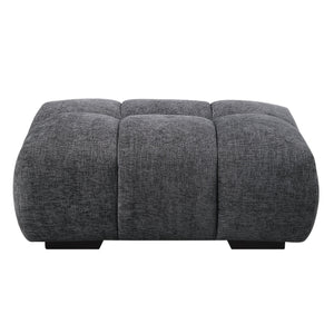 English Elm Chosen Gray Chenille Ottoman — Plush Foam Comfort, Durable Wood Frame, Lightweight, Stylish Accent Seat B2726P245017