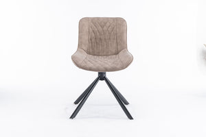 English Elm Mid-Century Modern Tufted Swivel Accent Chairs, Set Of 2 - Stylish Upholstered Dining Room Seating T3903P405988