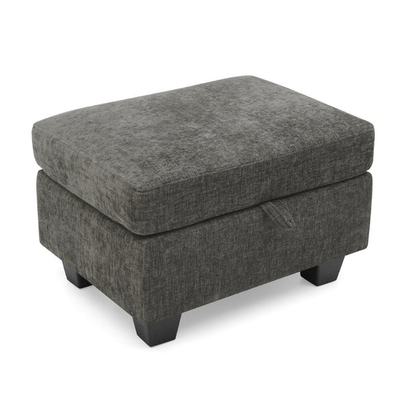English Elm Single Chenille Manual Recliner with Usb Port Hidden Storage Ottoman and Cup Holders Gray W487P423648