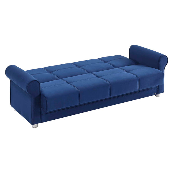 English Elm PrimeNest Liora Collection Upholstered Convertible Sofabed with Storage — Microfiber, Space-Saving Comfort Blue B030P286490