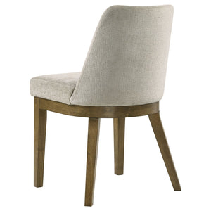 English Elm Sexton Farmhouse Rectangular Dining Set Seats Four with Upholstered Chairs B062S01456